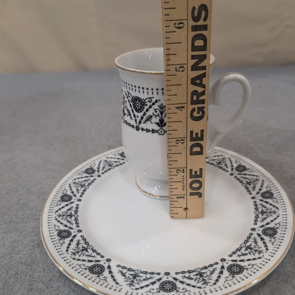 Sheffield Versailles Fine China Demitasse Cup and Saucer Set Japan 1970 JE 60 61 - Picture 5 of 7
